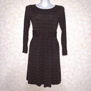 Boden Women's Long Sleeve Brown Speckled Short Dress‎ with Pockets Size 6P